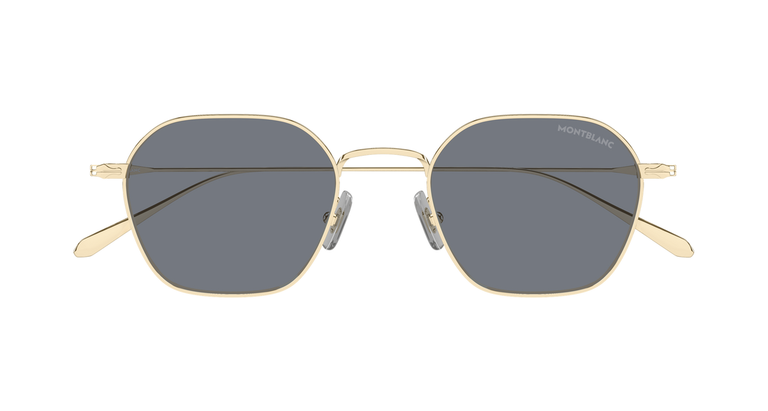Sunglasses montblanc mb0472s 001 dorado geometrical/directional masculino size 50mm - Detailed view