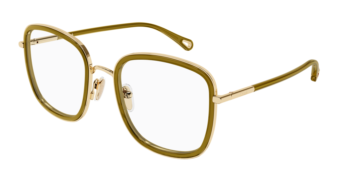 Briller chloé ch0373o 004 dorado butterfly femenino størrelse 53mm - Hovedvisning