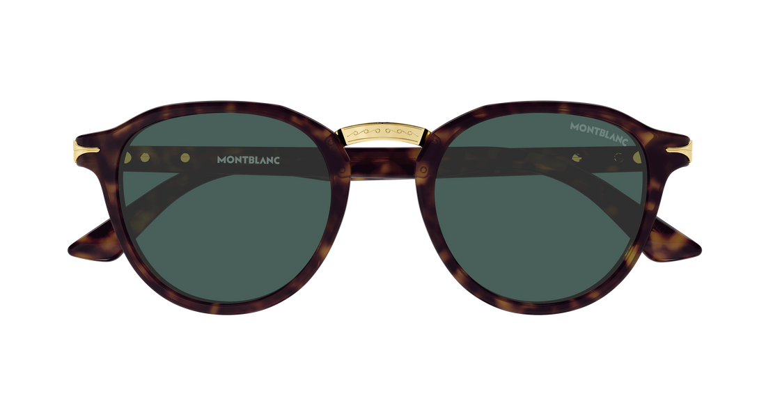 Solbriller montblanc mb0515s 002 havana round/oval/panthos masculino størrelse 49mm - Detaljeret visning