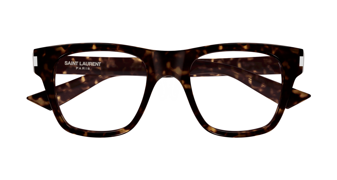 Occhiali da vista saint laurent sl 875 opt 002 havana rectangular / squared masculino taglia 50mm - Vista dettagliata