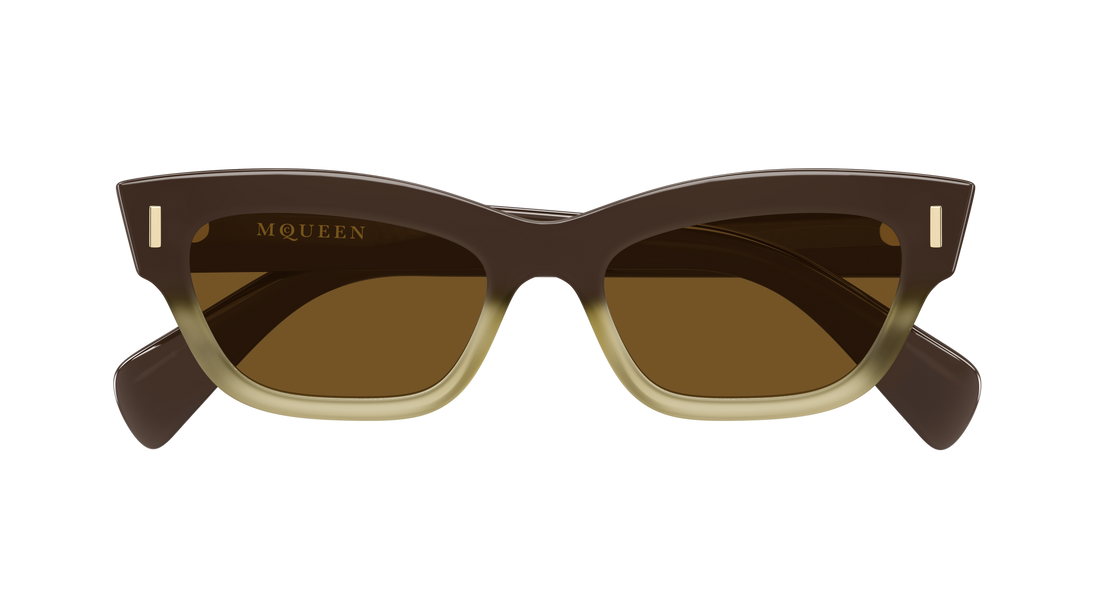 Sunglasses alexander mcqueen am0548s 004 marron cat eye femenino size 52mm - Detailed view