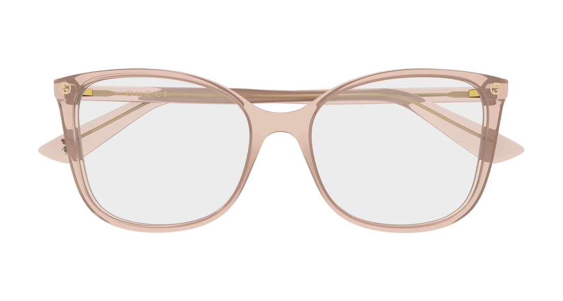 Occhiali da vista gucci gg0026o 032 beige cat eye femenino taglia 55mm - Vista dettagliata