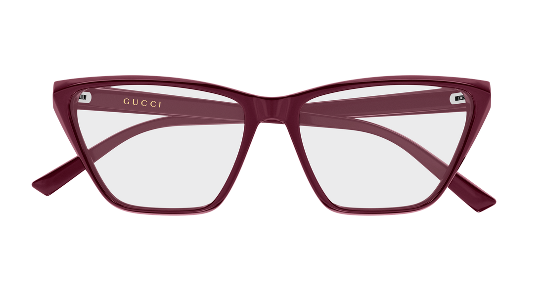 Glasögon gucci gg2204o 008 rojo geometrical/directional femenino storlek 56mm - Detaljvy