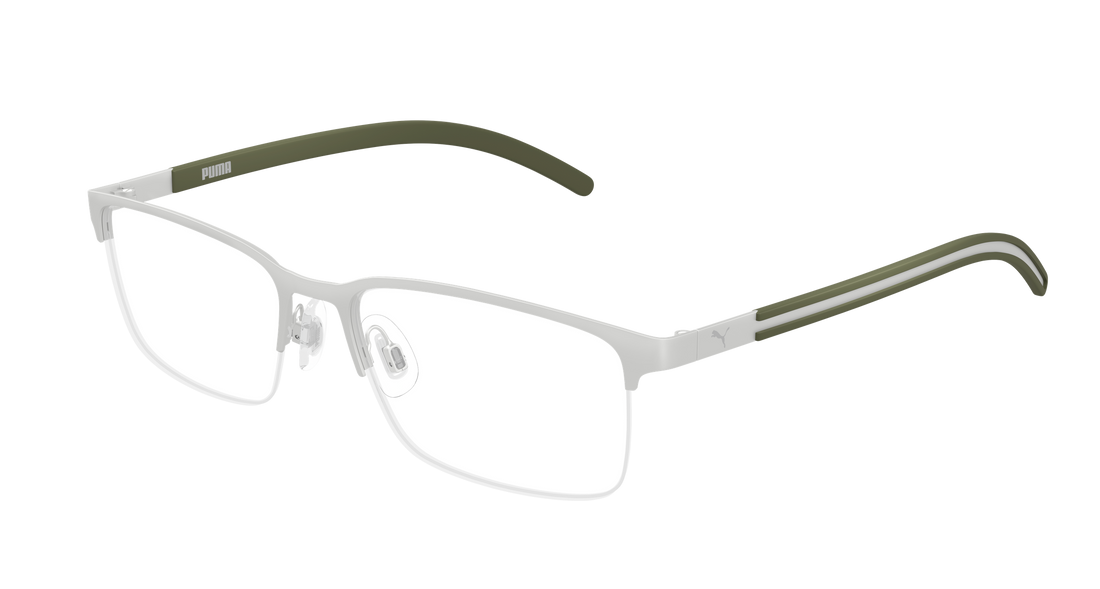 Prescription glasses puma pu0552o 004 plateado rectangular / squared masculino size 55mm - Main view
