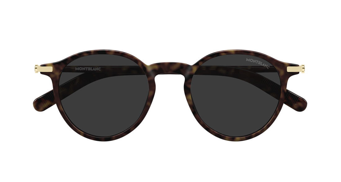 Sonnenbrillen montblanc mb0461s 003 havana round/oval/panthos masculino größe 49mm - Detailansicht