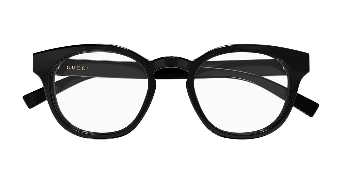 Lunettes de vue gucci gg1859o 004 negro round/oval/panthos masculino taille 52mm - Vue détaillée