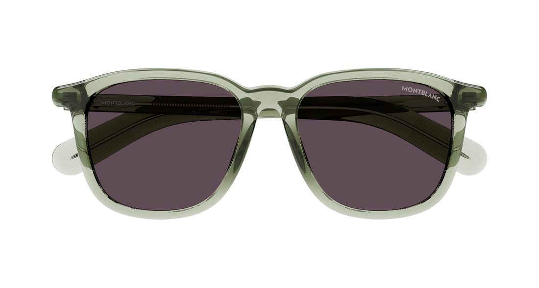 Occhiali da sole montblanc mb0497s 005 verde rectangular / squared masculino taglia 52mm - Vista dettagliata