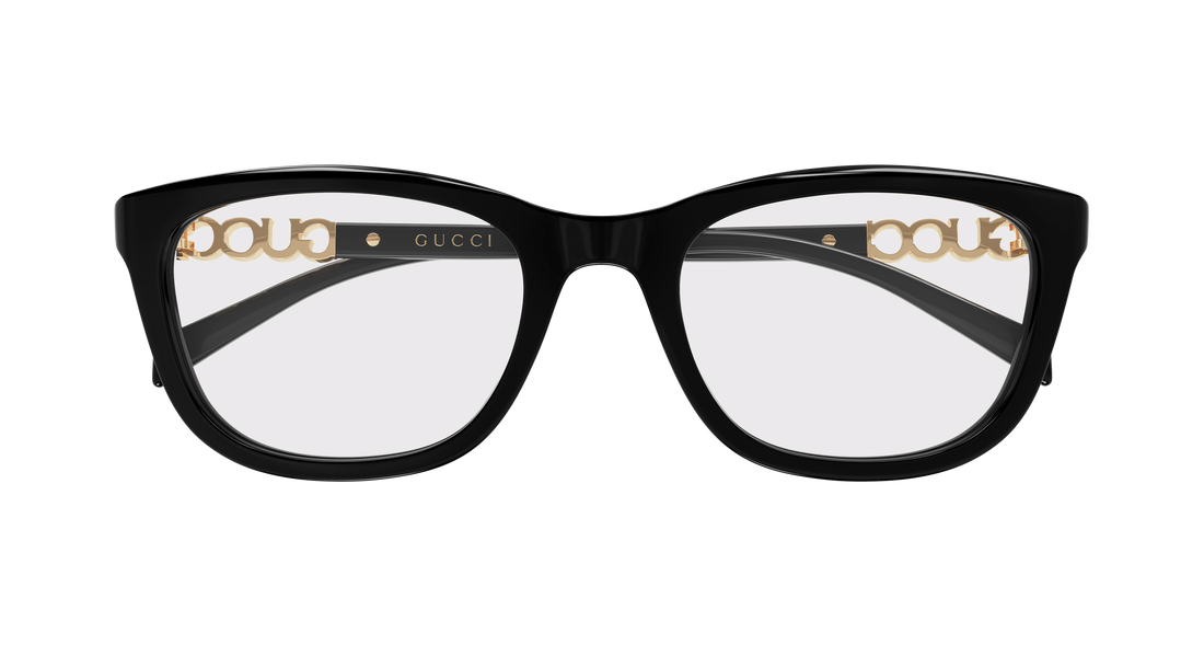 Occhiali da vista gucci gg2035oa 001 negro rectangular / squared femenino taglia 53mm - Vista dettagliata