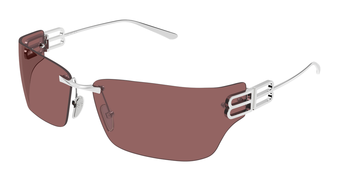 Gafas de sol balenciaga bb0485sa 004 plateado rectangular / squared unisex talla 76mm - Vista principal