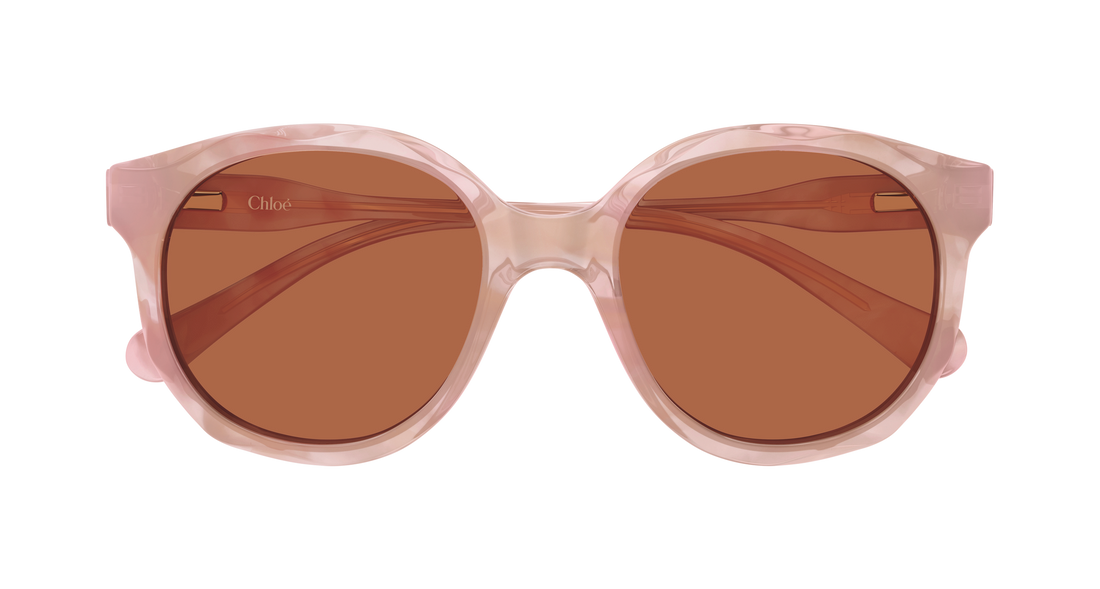 Zonnebrillen chloé cc0019s 007 havana round/oval/panthos infantil maat 47mm - Detailaanzicht