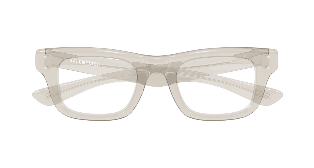 Briller balenciaga bb0523o 004 beige rectangular / squared masculino størrelse 50mm - Detaljeret visning