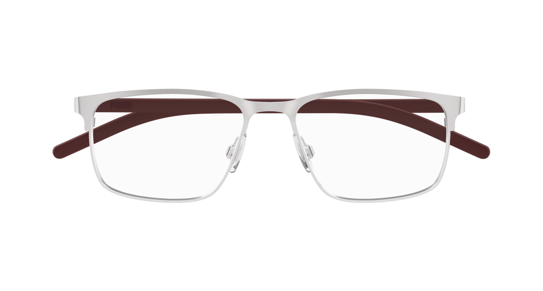 Prescription glasses puma pu0553o 006 plateado rectangular / squared masculino size 60mm - Detailed view