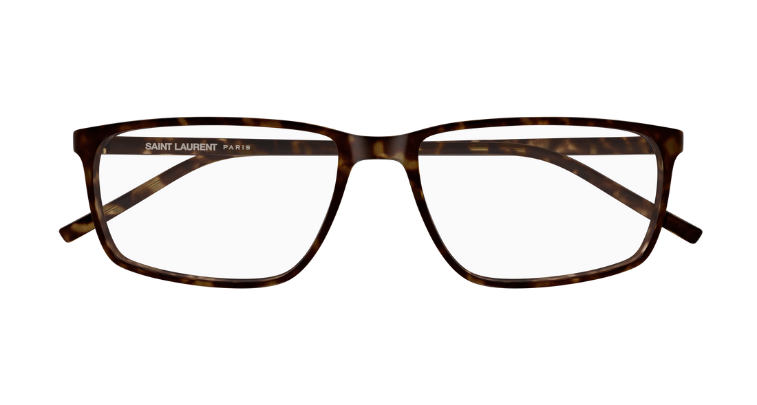 Occhiali da vista saint laurent sl 886 002 havana rectangular / squared masculino taglia 57mm - Vista dettagliata