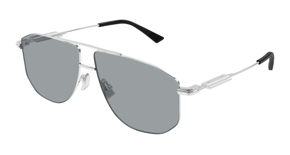 Occhiali da sole bottega veneta bv1509s 005 plateado pilot/navigator unisex taglia 59mm - Vista principale
