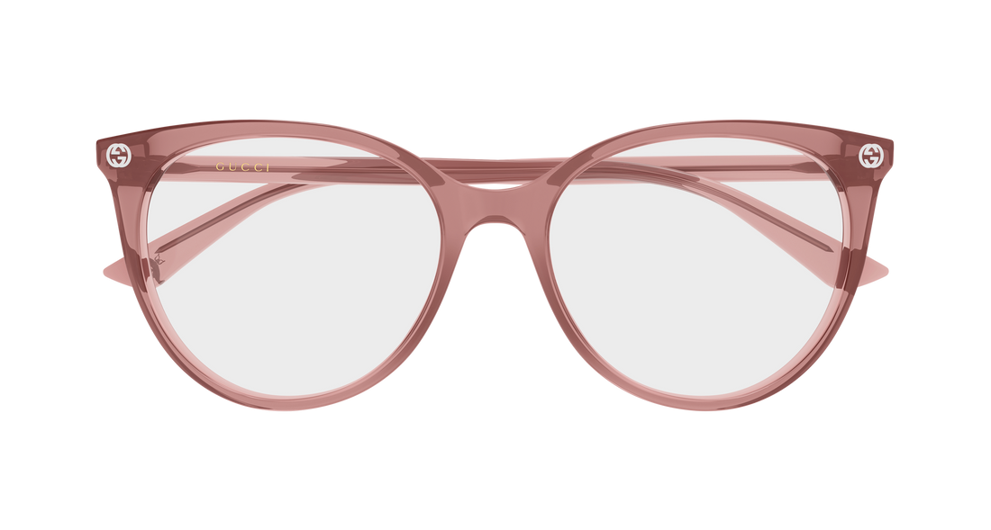 Occhiali da vista gucci gg0093o 012 rosa round/oval/panthos femenino taglia 53mm - Vista dettagliata