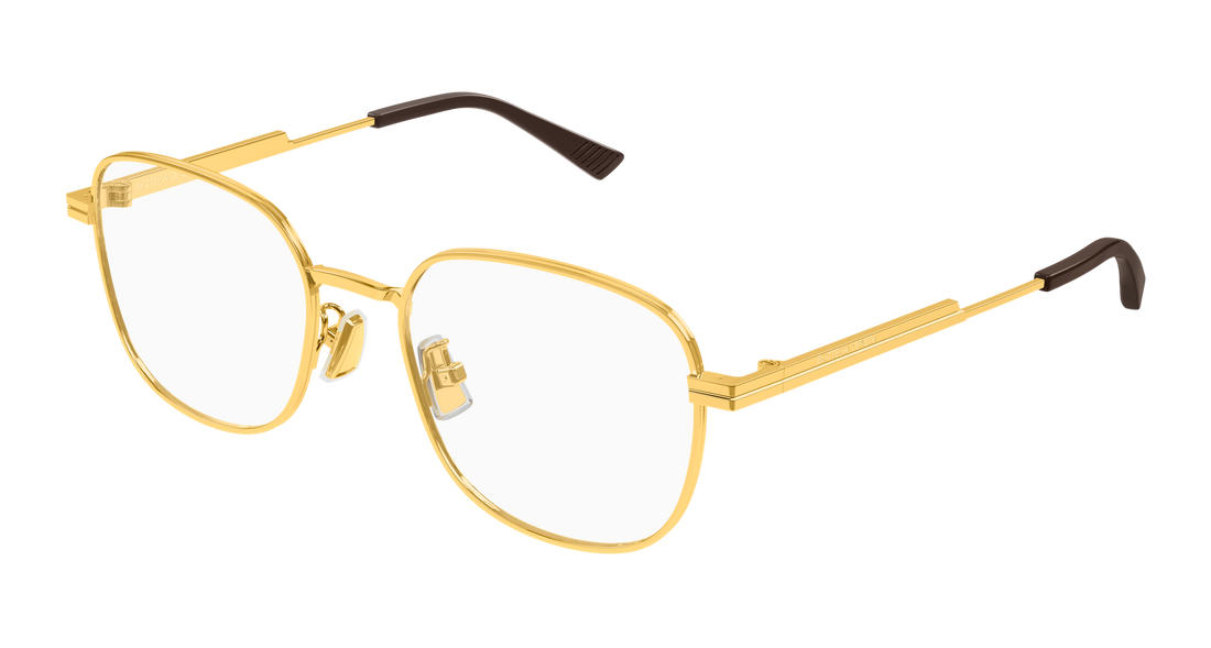 Occhiali da vista bottega veneta bv1521oj 001 dorado rectangular / squared unisex taglia 52mm - Vista principale