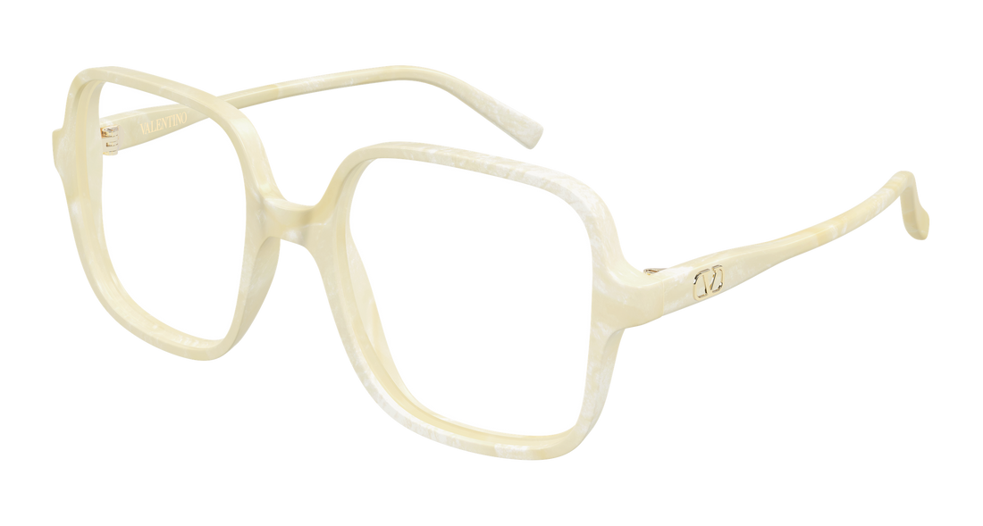 Lunettes de vue valentino vg0021o 003 beige round/oval/panthos femenino taille 53mm - Vue principale