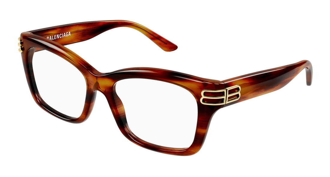Occhiali da vista balenciaga bb0472o 005 marron rectangular / squared femenino taglia 54mm - Vista principale