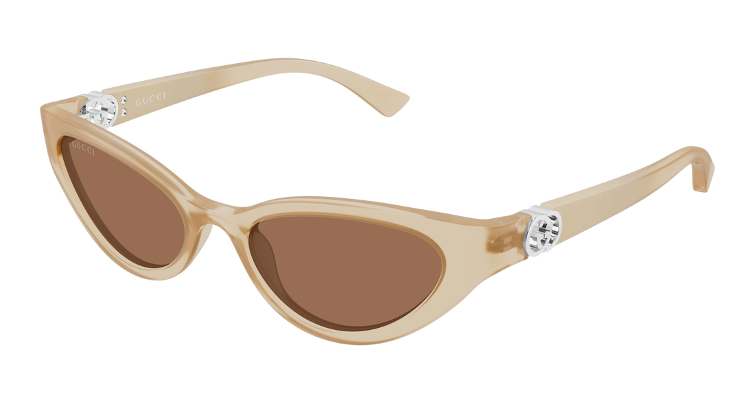 Sunčane naočale gucci gg2194s 003 beige cat eye femenino veličina 52mm - Glavni prikaz