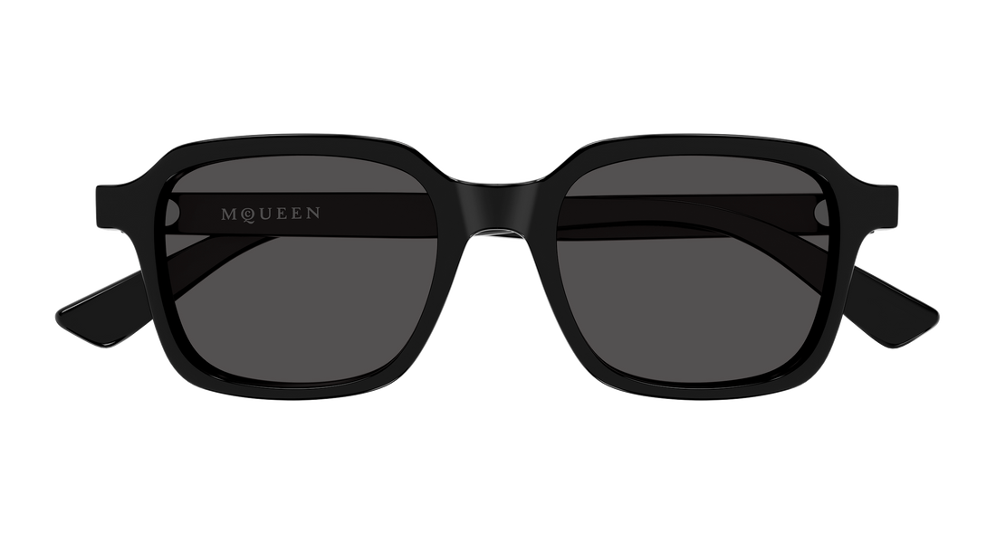 Solbriller alexander mcqueen am0571s 001 negro rectangular / squared unisex størrelse 50mm - Detaljeret visning