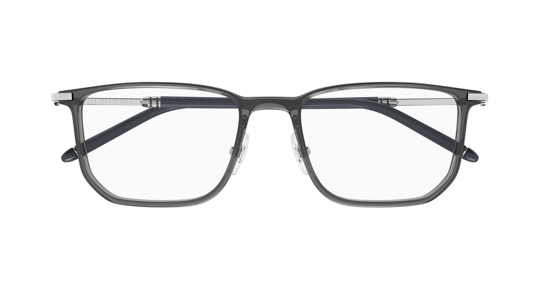 Brillen montblanc mb0523o 002 gris rectangular / squared masculino maat 54mm - Detailaanzicht