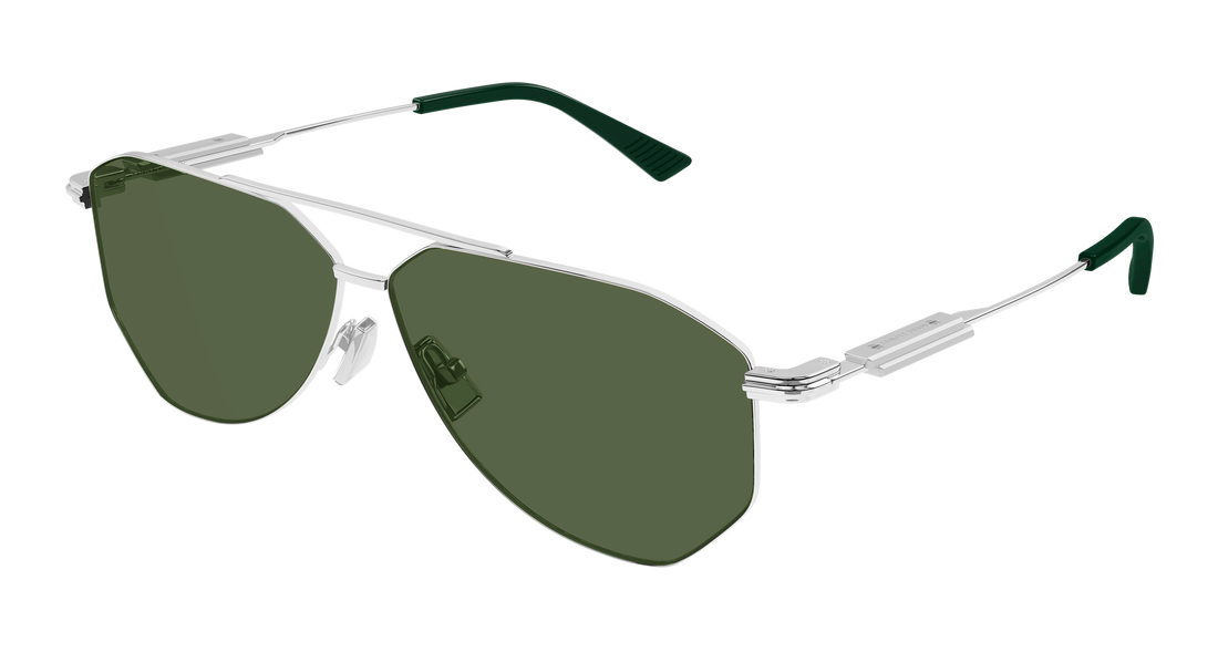 Occhiali da sole bottega veneta bv1508s 004 plateado pilot/navigator unisex taglia 60mm - Vista principale