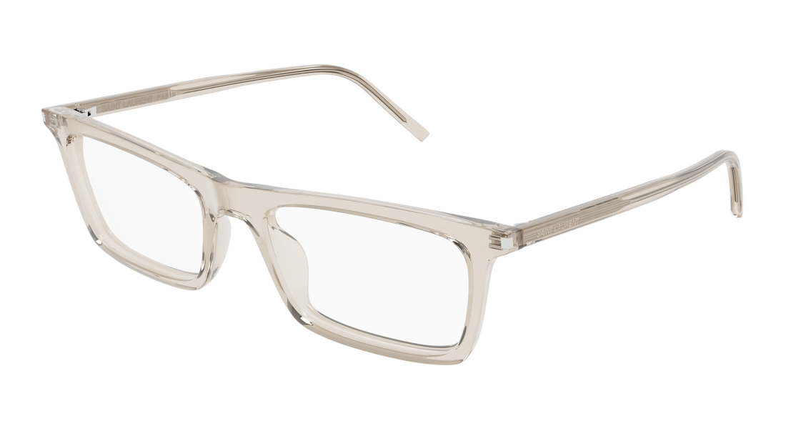 Gafas graduadas saint laurent sl 890 betty thin opt 004 beige rectangular / squared unisex talla 54mm - Vista principal