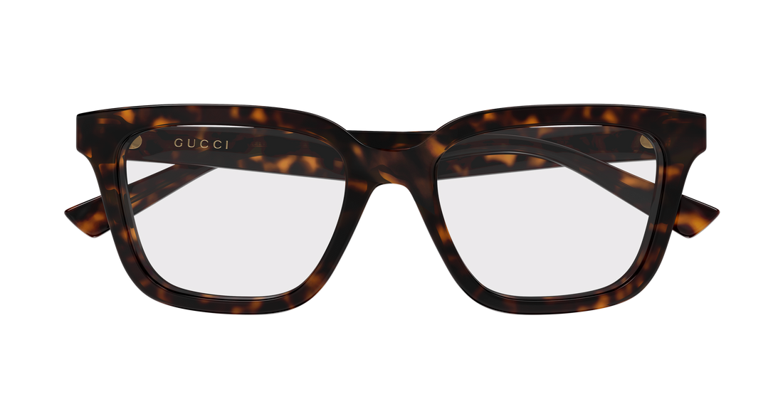 Lunettes de vue gucci gg2186oa 002 havana rectangular / squared femenino taille 52mm - Vue détaillée