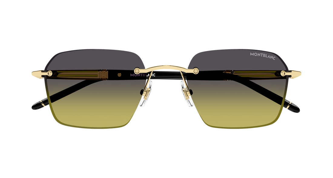 Solbriller montblanc mb0526s 004 dorado rectangular / squared masculino størrelse 54mm - Detaljeret visning