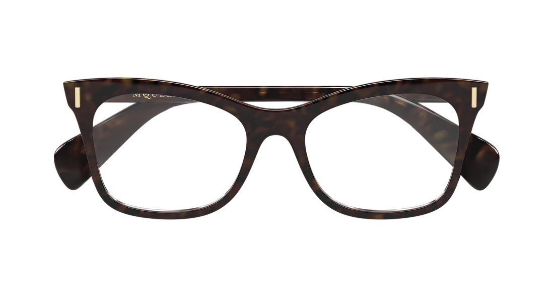 Gafas graduadas alexander mcqueen am0552o 002 havana cat eye femenino talla 53mm - Vista de detalle