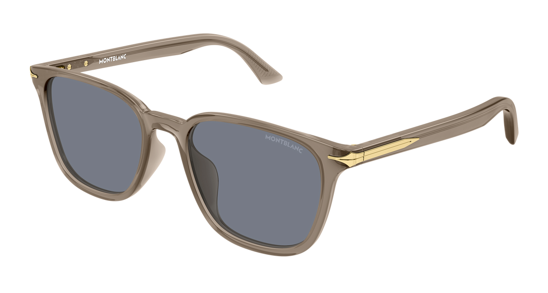 Zonnebrillen montblanc mb0518sa 005 marron rectangular / squared masculino maat 55mm - Hoofdaanzicht
