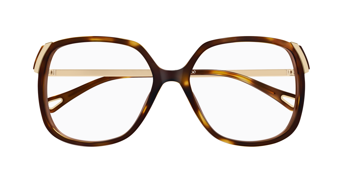 Brillen chloé ch0287o 010 havana rectangular / squared femenino maat 56mm - Detailaanzicht
