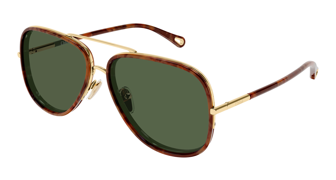 Óculos de sol chloé ch0382s 003 dorado pilot/navigator femenino tamanho 60mm - Vista principal