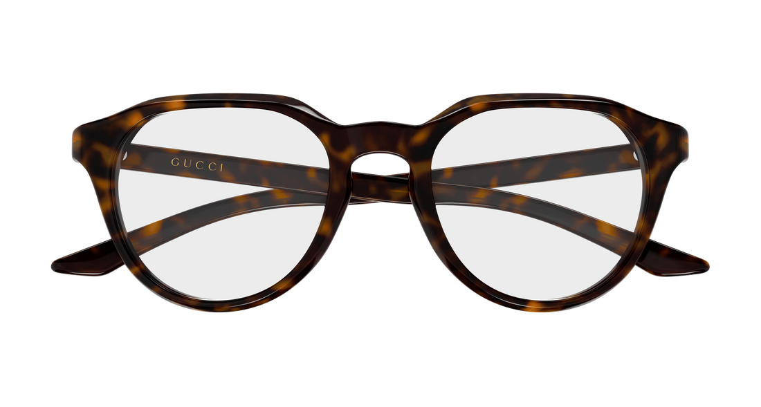 Occhiali da vista gucci gg2083o 002 havana round/oval/panthos masculino taglia 49mm - Vista dettagliata