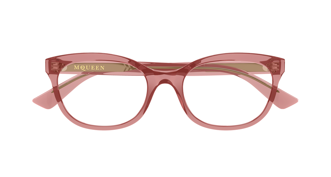 Brillen alexander mcqueen am0569o 005 rojo cat eye femenino größe 53mm - Detailansicht