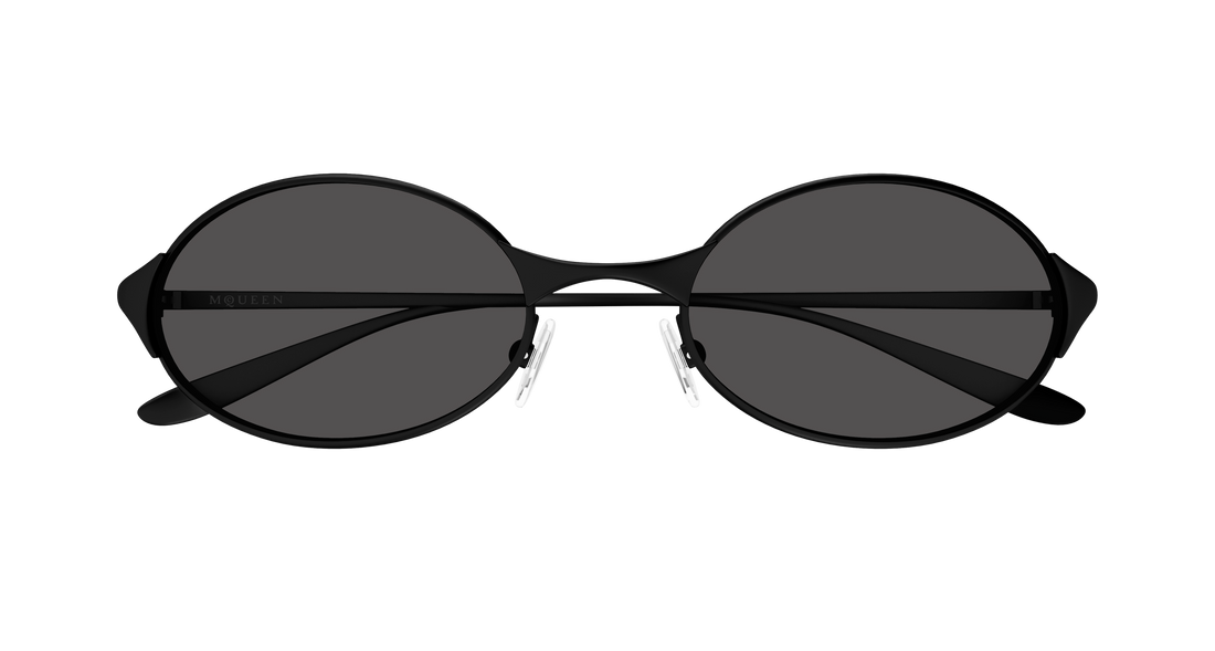 Solbriller alexander mcqueen am0589s 001 negro round/oval/panthos unisex størrelse 55mm - Detaljeret visning