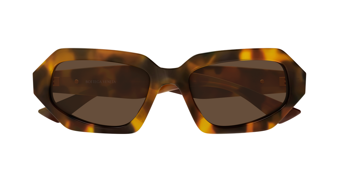 Occhiali da sole bottega veneta bv1502s 002 marron rectangular / squared unisex taglia 54mm - Vista dettagliata