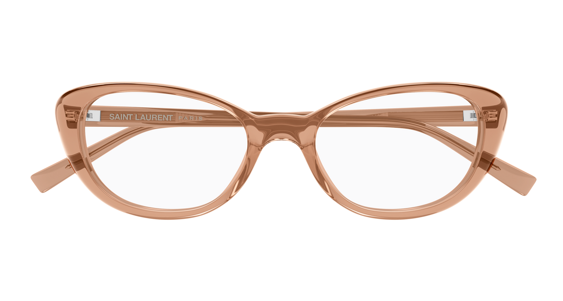 Occhiali da vista saint laurent sl 822 opt 008 marron cat eye femenino taglia 52mm - Vista dettagliata