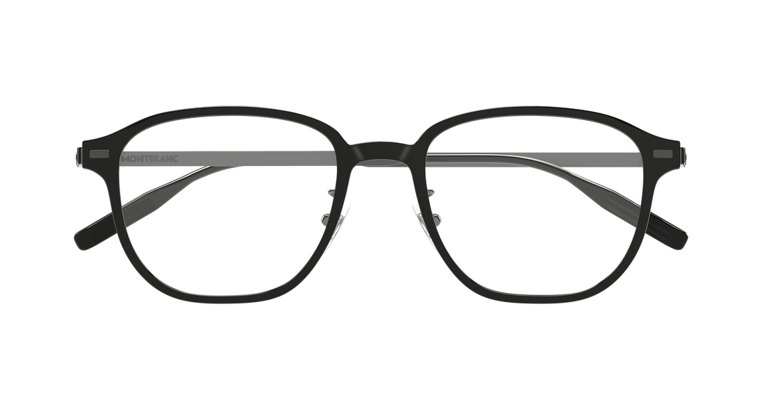 Prescription glasses montblanc mb0466oa 001 negro geometrical/directional masculino size 52mm - Detailed view