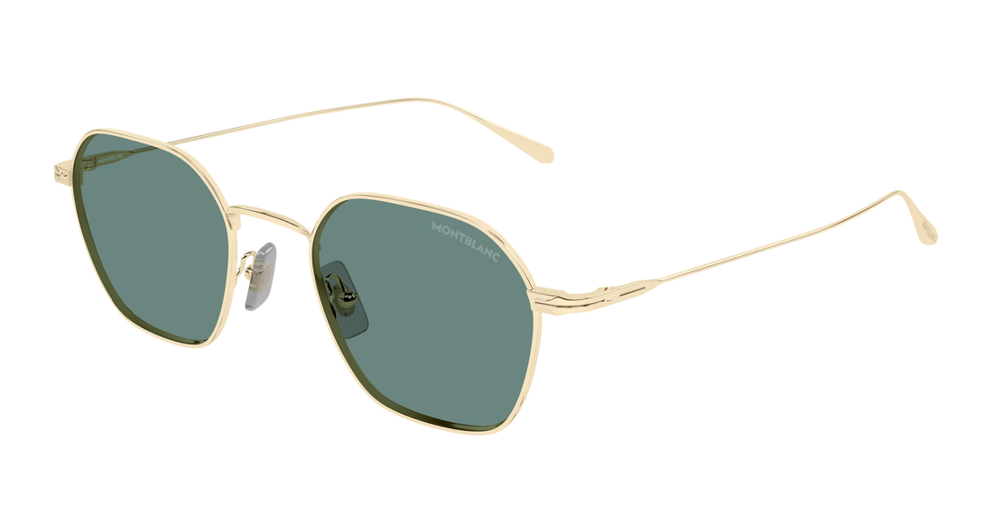 Solbriller montblanc mb0472s 004 dorado geometrical/directional masculino størrelse 50mm - Hovedvisning