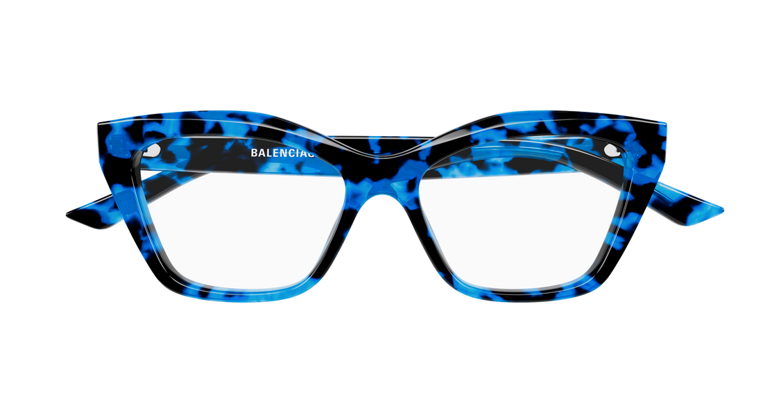 Occhiali da vista balenciaga bb0342o 016 azul cat eye femenino taglia 55mm - Vista dettagliata