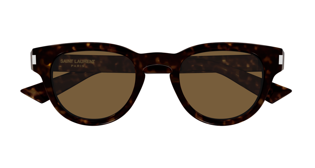 Occhiali da sole saint laurent sl 876 006 havana round/oval/panthos masculino taglia 48mm - Vista dettagliata