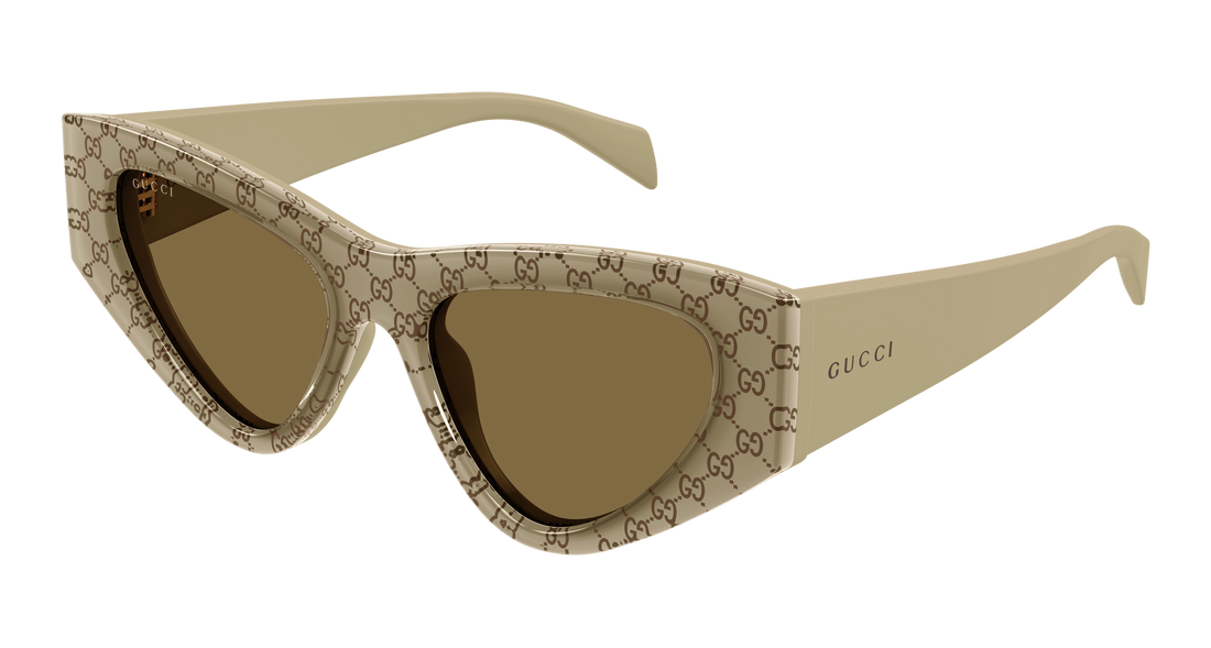 Sunglasses gucci gg2019s 005 beige cat eye femenino size 53mm - Main view
