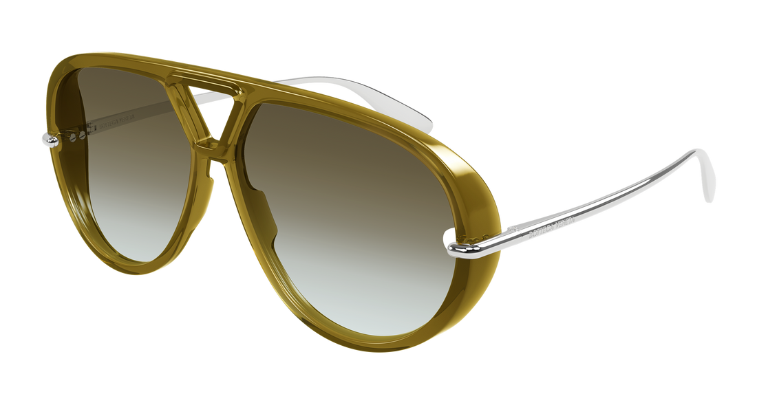 Lunettes de soleil bottega veneta bv1274s 006 marron pilot/navigator unisex taille 63mm - Vue principale