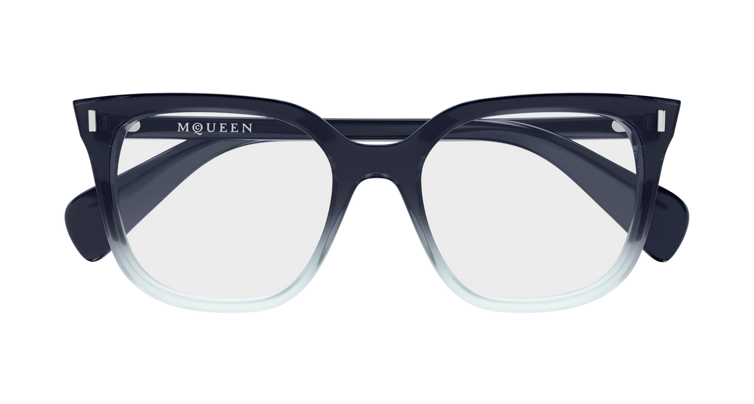 Brillen alexander mcqueen am0585o 004 azul rectangular / squared femenino größe 53mm - Detailansicht