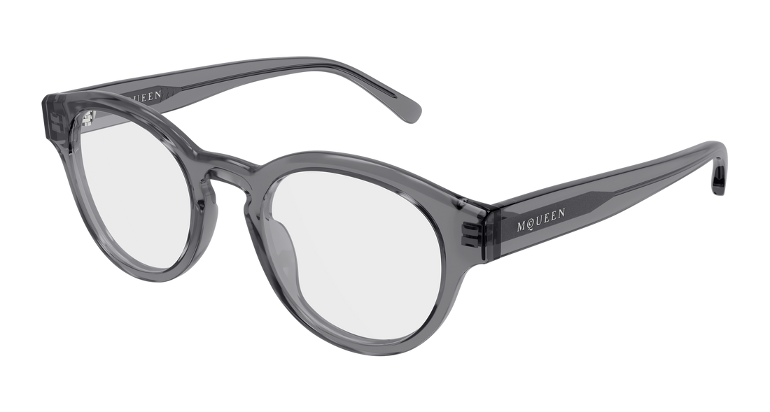 Brillen alexander mcqueen am0581o 004 gris round/oval/panthos unisex größe 49mm - Hauptansicht