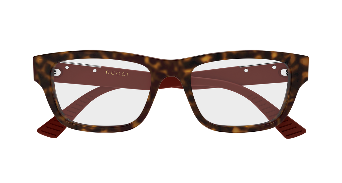 Occhiali da vista gucci gg2091o 007 havana rectangular / squared masculino taglia 55mm - Vista dettagliata