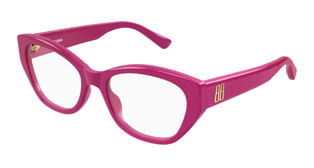 Occhiali da vista balenciaga bb0481o 008 rosa cat eye femenino taglia 56mm - Vista principale