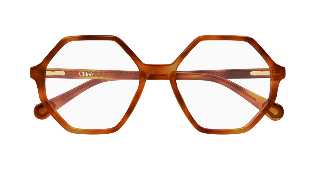Brillen chloé cc0005o 007 havana geometrical/directional infantil maat 49mm - Detailaanzicht