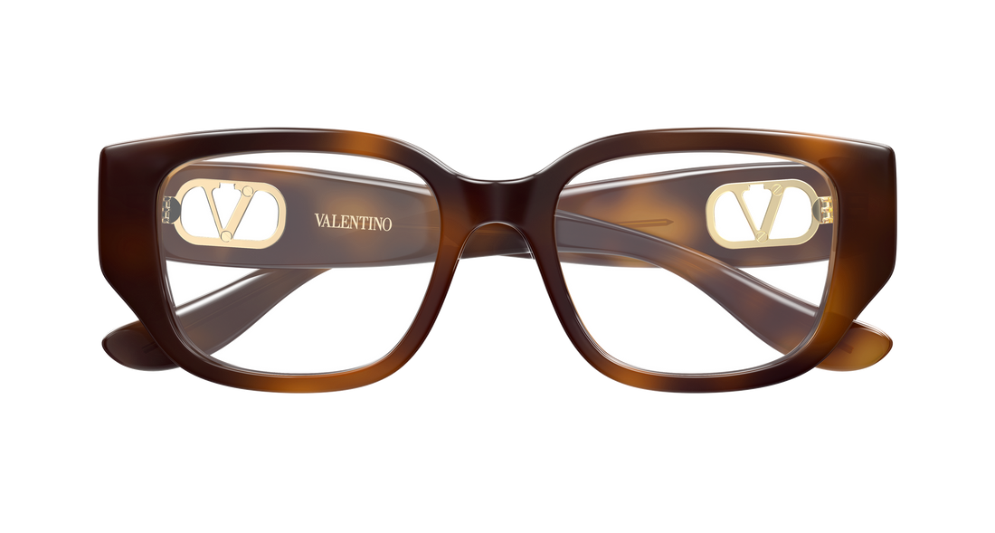 Occhiali da vista valentino vg0037oa 002 havana rectangular / squared femenino taglia 53mm - Vista dettagliata